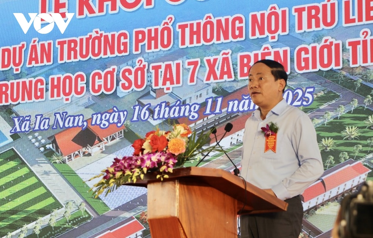 gia lai khoi cong xay dung 7 truong pho thong noi tru lien cap hinh anh 3