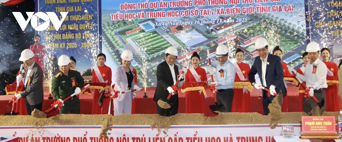 gia lai khoi cong xay dung 7 truong pho thong noi tru lien cap hinh anh 4