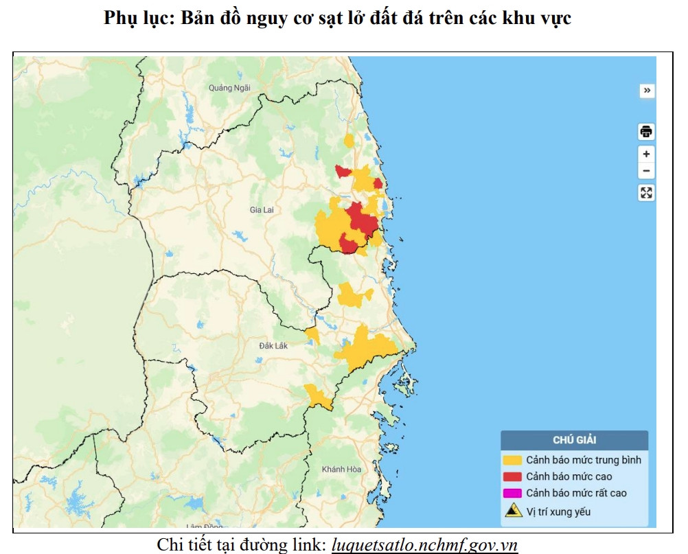 cảnh báo sạt lở đất, sụt lún đất do mưa lũ, dòng chảy tại gia lai và Đắk lắk hình ảnh 1 canh bao sat lo dat, sut lun dat do mua lu, dong chay tai gia lai va Dak lak hinh anh 1