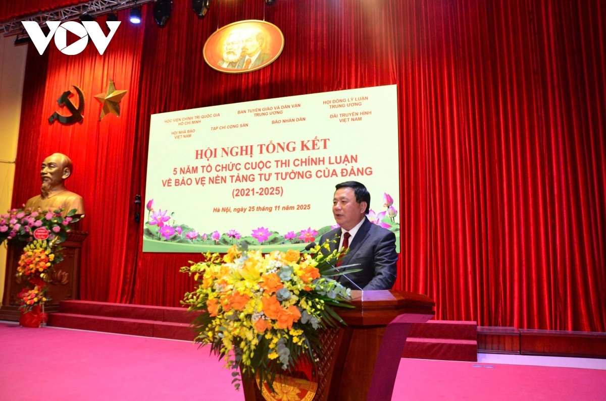 tong ket 5 nam to chuc cuoc thi chinh luan ve bao ve nen tang tu tuong cua Dang hinh anh 1