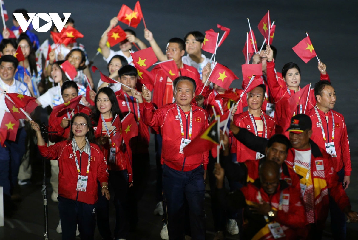 be mac sea games 33 Doan the thao viet nam dung thu 3 toan doan hinh anh 48