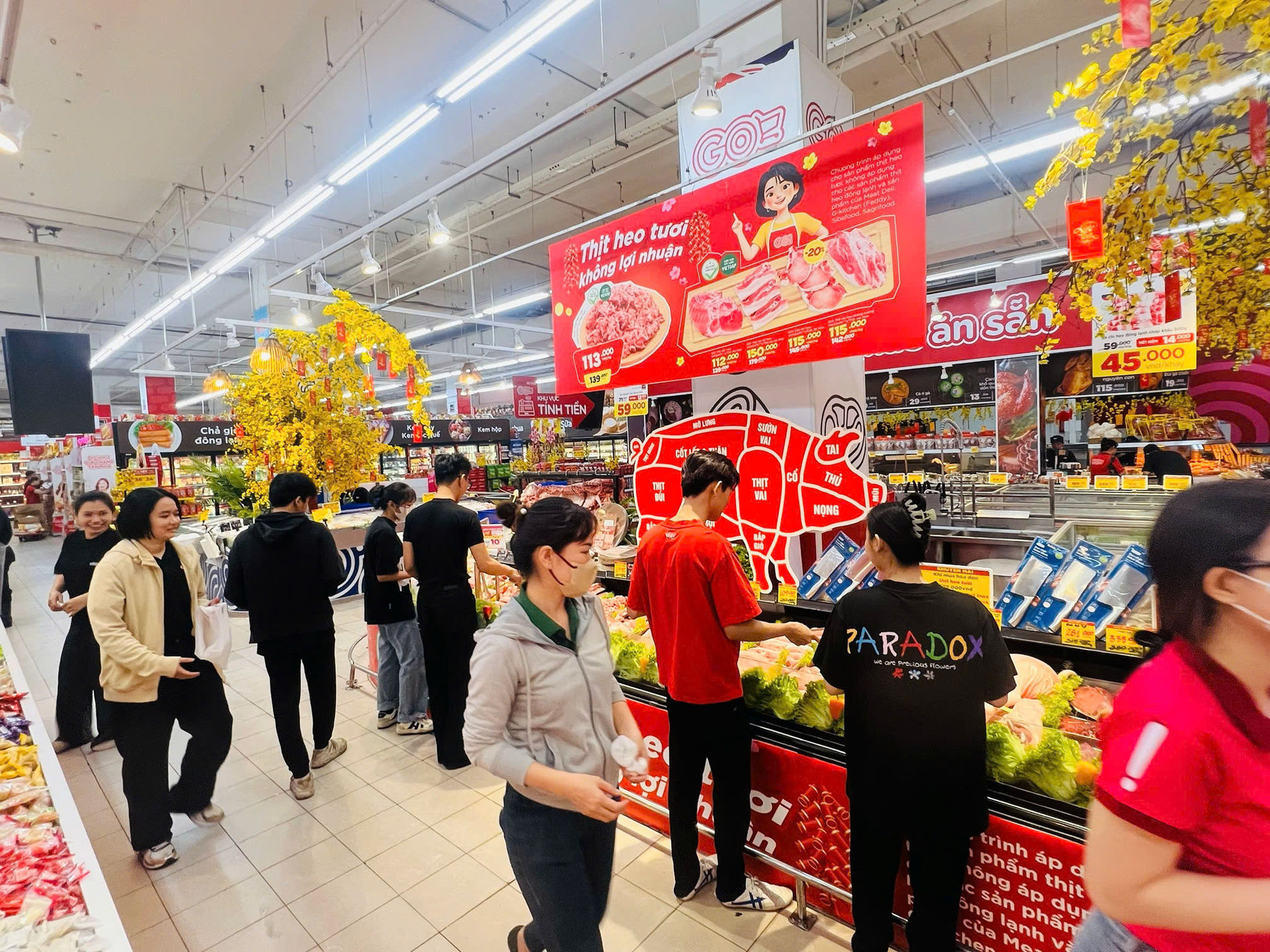 Người dân bắt đầu chen nhau đi sắm Tết, siêu thị cam kết trợ giá thịt heo - 5