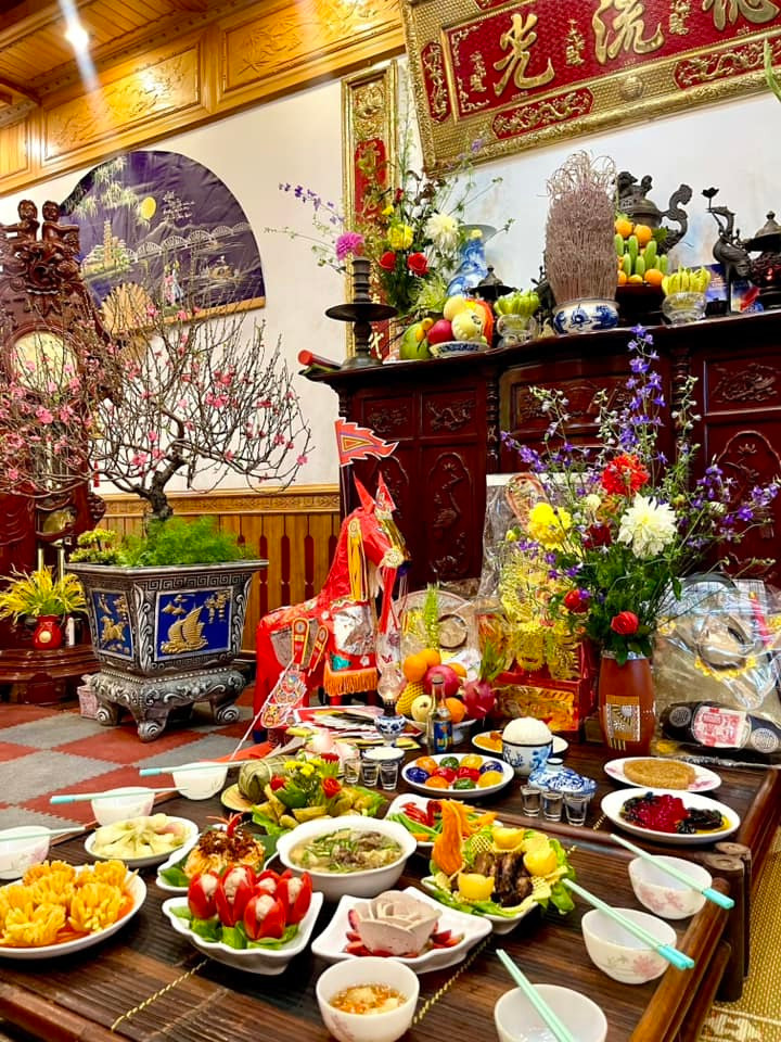 Gợi ý mâm cỗ cúng tất niên. (Ảnh: Hương Giang)