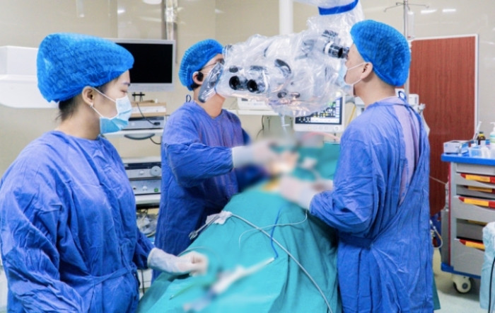 Một ca phẫu thuật của bác sĩ tại bệnh viện. (Ảnh: BVCC)