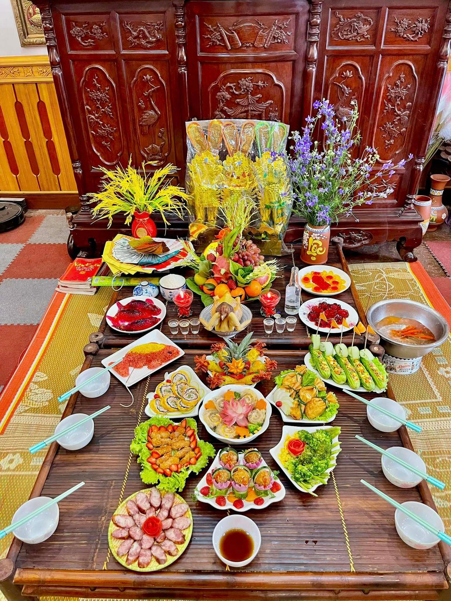 Gợi ý mâm lễ cúng tất niên Tết Bính Ngọ 2026. (Ảnh: Hương Giang)
