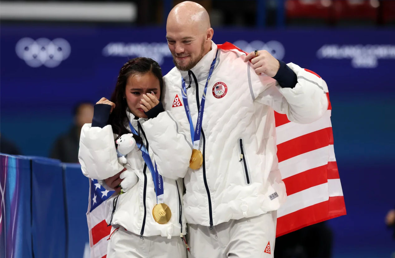 Cặp đôi VĐV trượt băng nghệ thuật của Mỹ Ellie Kam và Danny O'Shea. (Nguồn: CBS News)