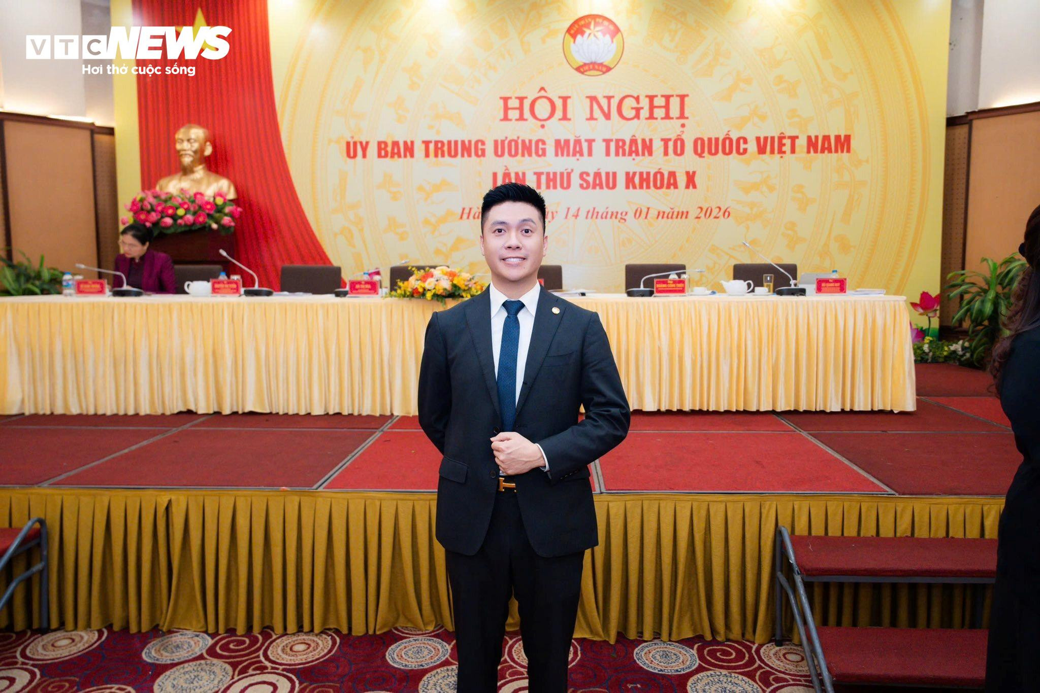 Anh Nguyễn Duy Anh, Ủy viên Ủy ban Trung ương Mặt trận Tổ quốc Việt Nam, Tổng Thư ký Mạng lưới giảng dạy tiếng Việt và văn hóa Việt toàn cầu. (Ảnh: Duy Hùng)