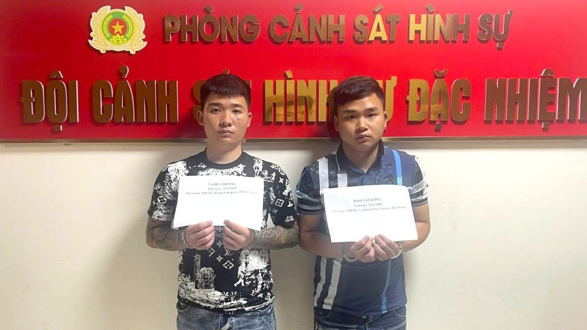 bat giu 2 doi tuong cam dau vu hanh hung cong an vien o hai phong hinh anh 1