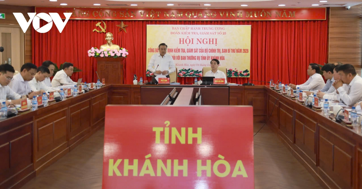 chu nhiem Uy ban kiem tra trung uong tran sy thanh lam viec tai khanh hoa hinh anh 1
