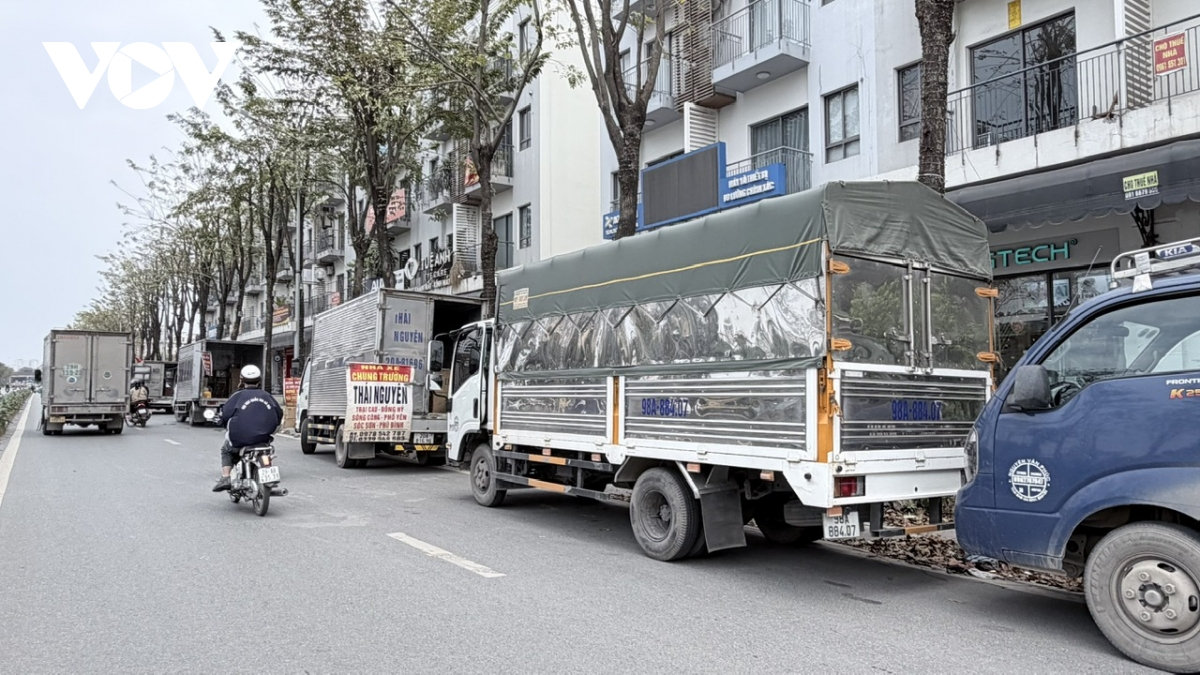 xu ly bat coc bo dia , xe tai ha noi lai lap ben tren duong nhu nam moc sau mua hinh anh 6