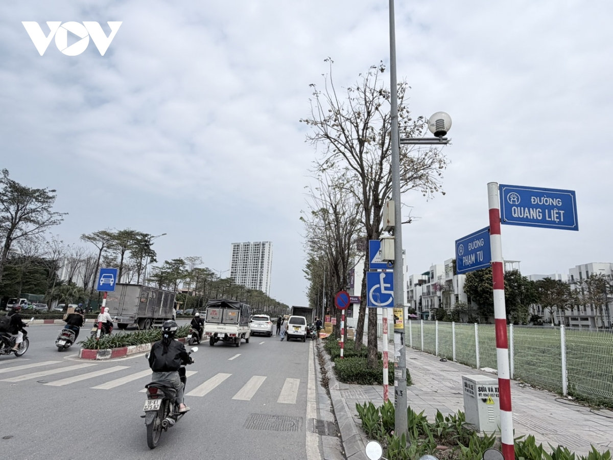 xu ly bat coc bo dia , xe tai ha noi lai lap ben tren duong nhu nam moc sau mua hinh anh 1