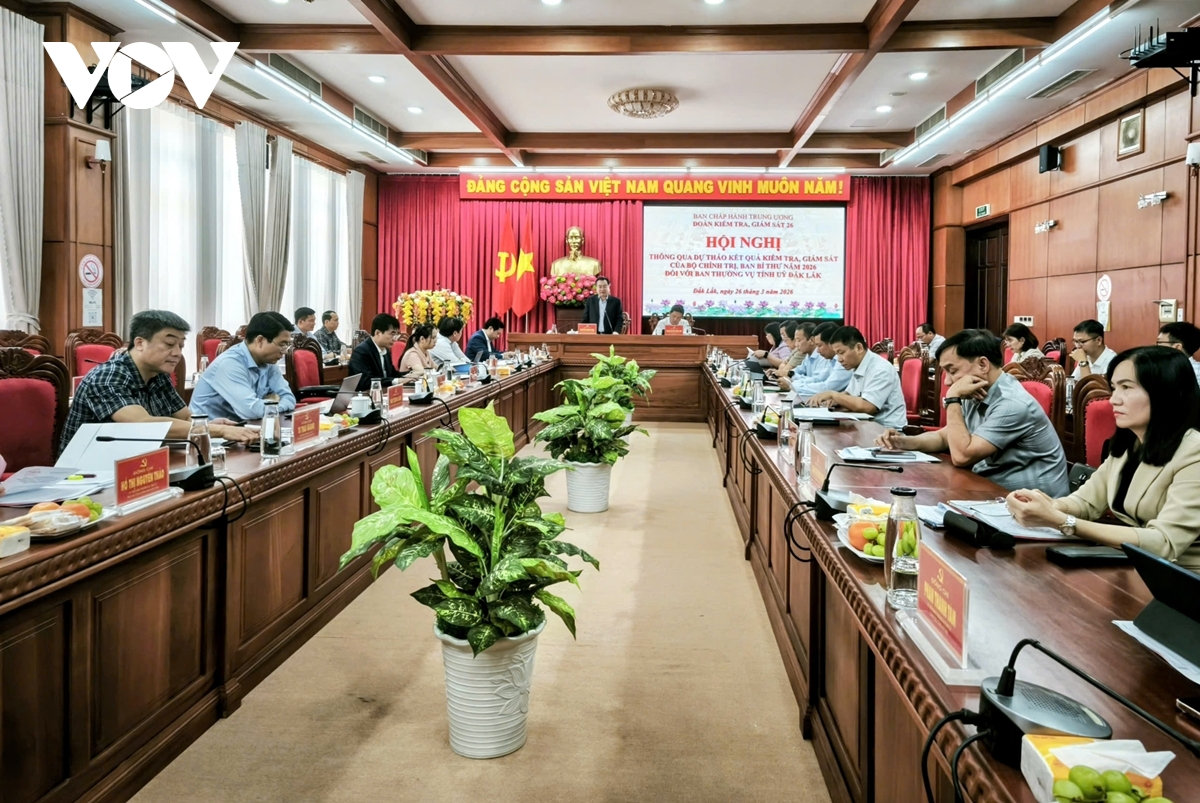 Doan kiem tra, giam sat cua bo chinh tri thong qua du thao bao cao tai Dak lak hinh anh 1