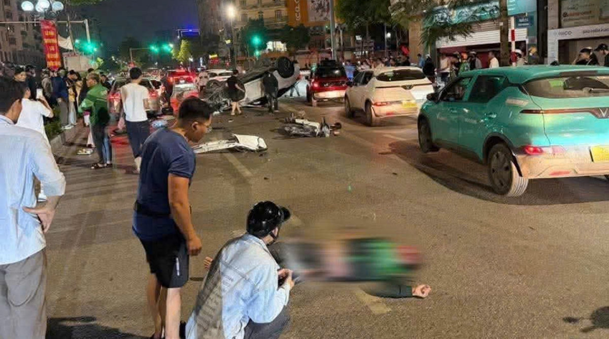 tam giu hinh su tai xe lexus gay tai nan lien hoan tren pho trung kinh, ha noi hinh anh 1