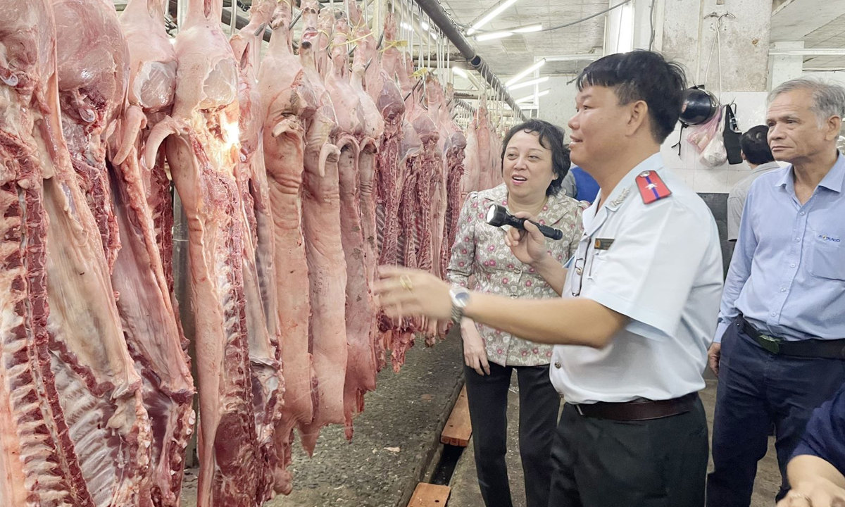 Lực lượng chức năng TP.HCM ghi nhận thực tế hoạt động tại cơ sở giết mổ gia súc.