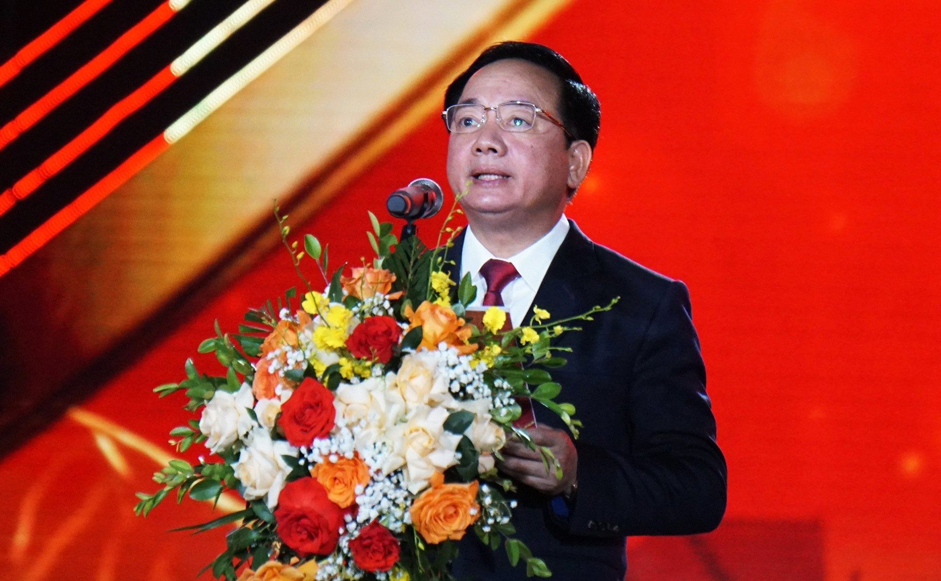 Ông Trịnh Văn Quyết chia sẻ tại Lễ khai mạc Liên hoan Phát thanh toàn quốc lần thứ XVII.