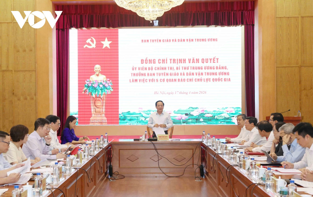 trưởng ban tuyên giáo và dân vận tw làm việc với 5 cơ quan báo chí chủ lực quốc gia hình ảnh 1 truong ban tuyen giao va dan van tw lam viec voi 5 co quan bao chi chu luc quoc gia hinh anh 1