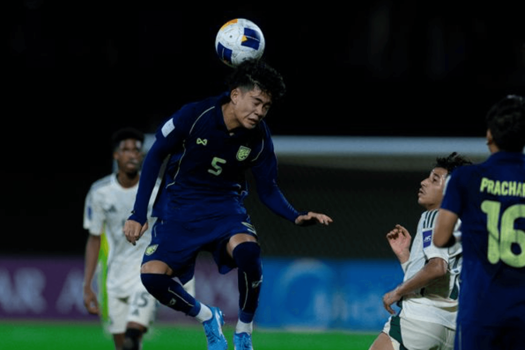 U17 Thái Lan (xanh) thua 0-2 U17 Ả Râp Xê Út. (Nguồn: AFC)