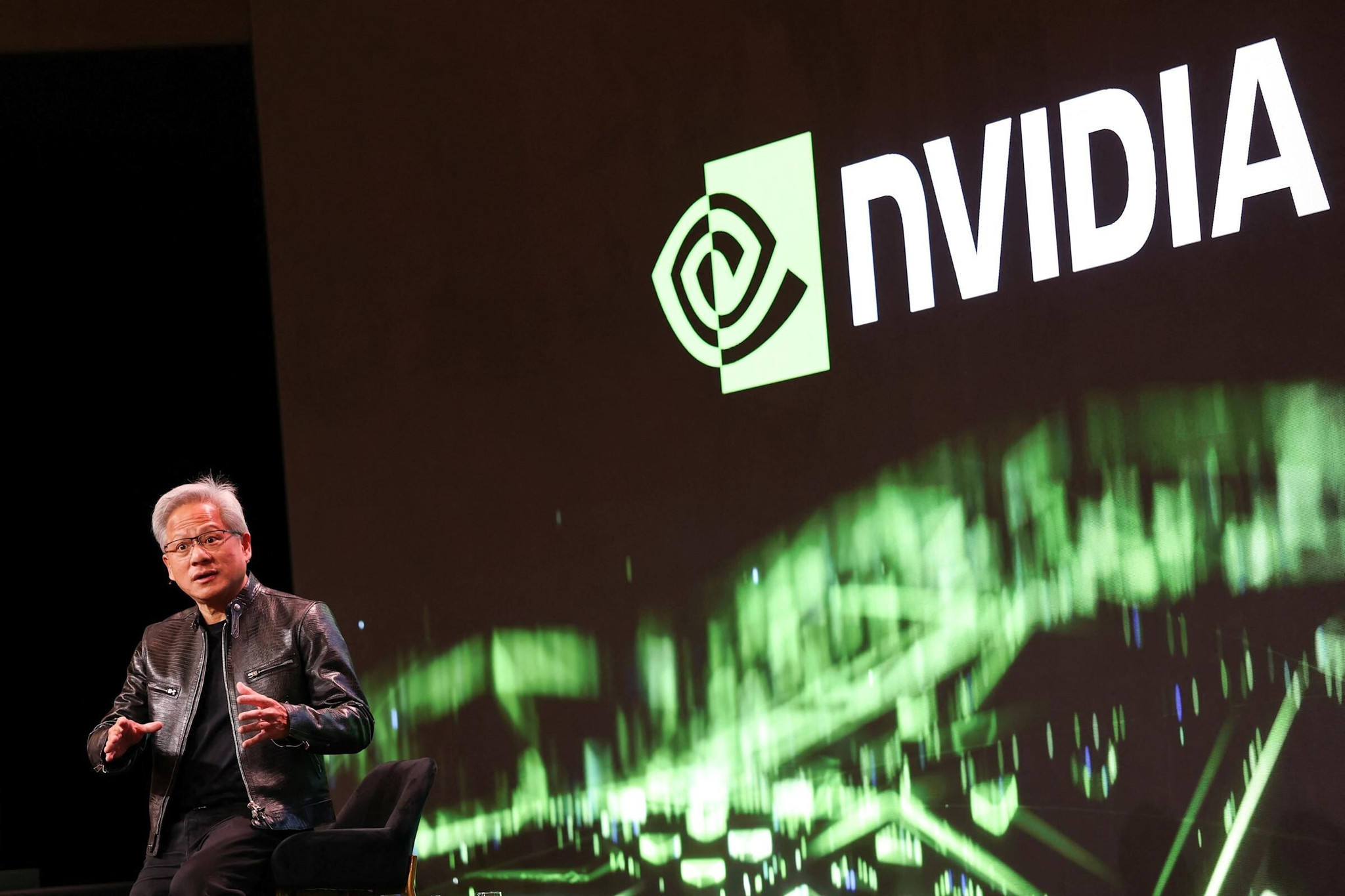 CEO Nvidia Jensen Huang trong một sự kiện của hãng. (Nguồn Patrick T. Fallon)