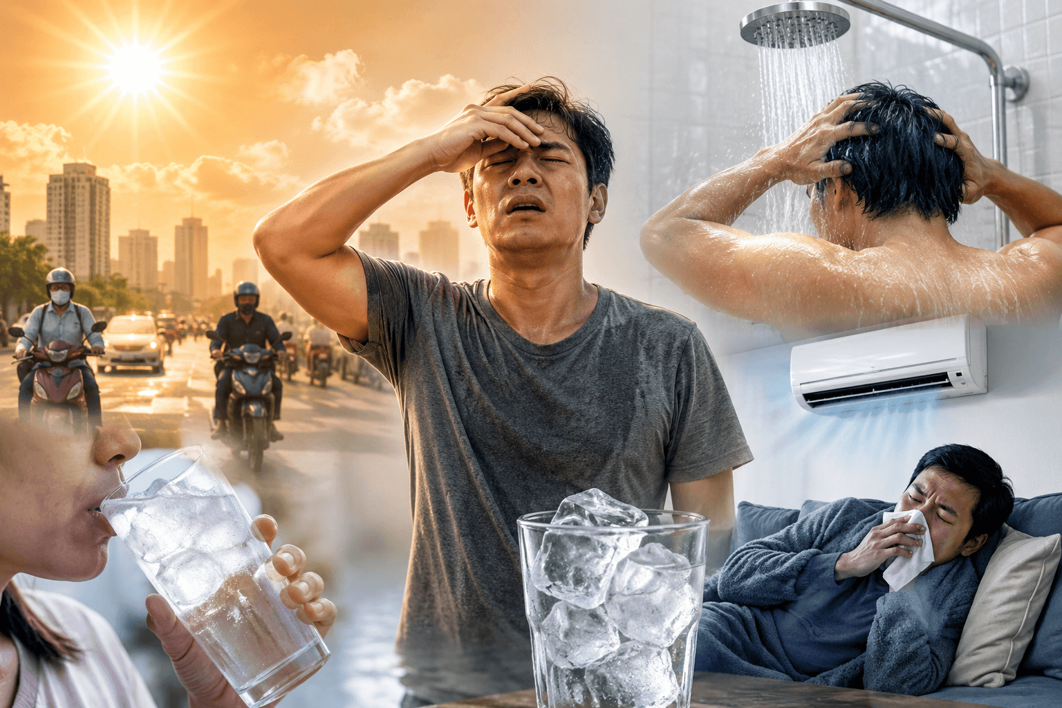 Nắng nóng đỉnh điểm, 5 cách giải nhiệt tưởng đúng nhưng rất hại tim mạch