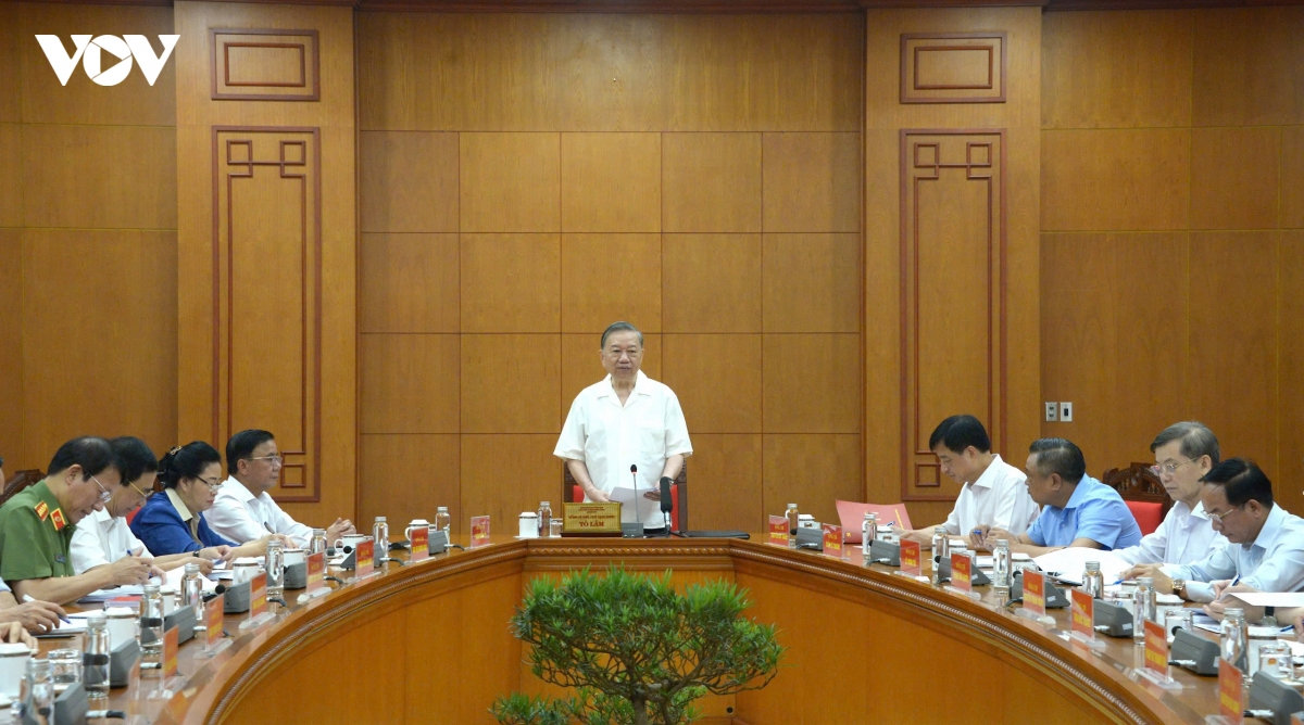 tong bi thu, chu tich nuoc chu tri cuoc lam viec ve De an xay dung xa hoi trat tu, ky cuong hinh anh 2
