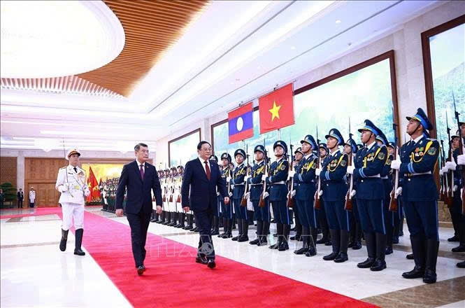 thủ tướng lê minh hưng chủ trì lễ đón thủ tướng lào thăm chính thức việt nam hình ảnh 1 thu tuong le minh hung chu tri le don thu tuong lao tham chinh thuc viet nam hinh anh 1