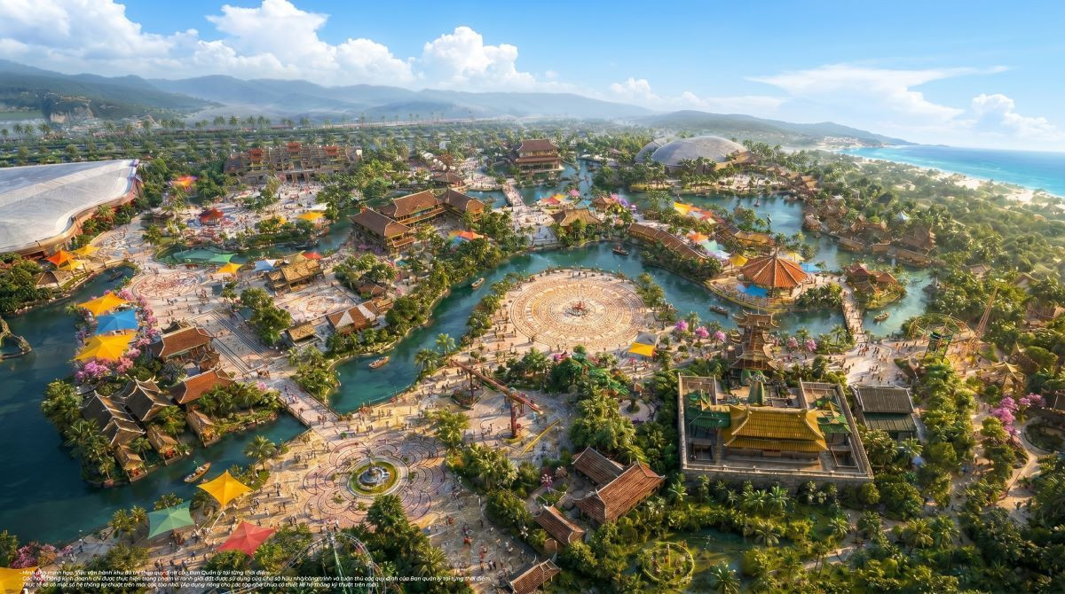 Toàn cảnh Khu Lễ hội Việt Nam tại VinWonders Cần Giờ.
