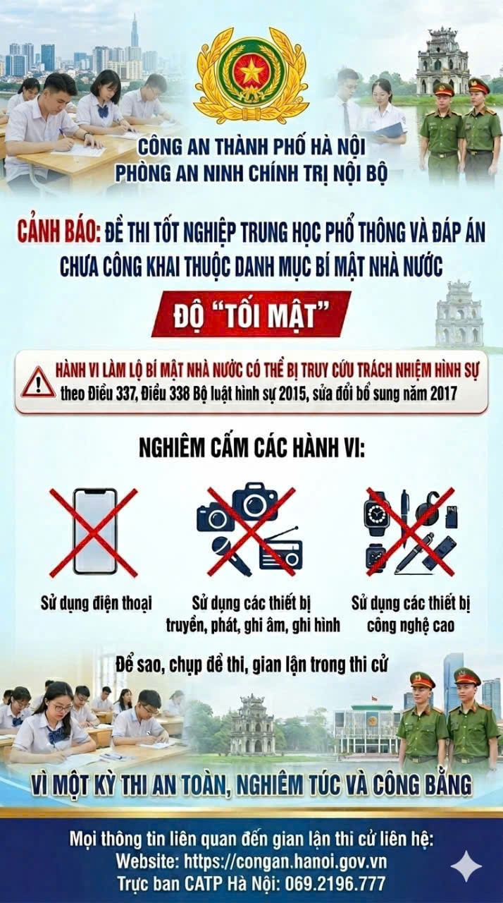 hà nội siết bảo mật đề thi tốt nghiệp thpt 2026, cảnh báo gian lận bằng ai hình ảnh 1 ha noi siet bao mat de thi tot nghiep thpt 2026, canh bao gian lan bang ai hinh anh 1
