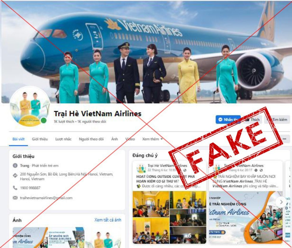 Các trang có dấu hiệu giả mạo thường sử dụng nội dung, hình ảnh tương tự kênh chính thức của Vietnam Airlines nhằm tạo dựng lòng tin trước khi yêu cầu người dùng đăng ký, cung cấp thông tin hoặc chuyển tiền.