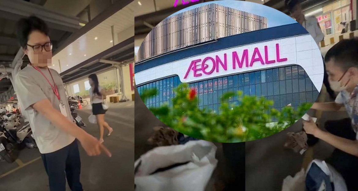 công an làm việc với nhóm thanh niên khám xét khách hàng ở aeon mall long biên hình ảnh 1 cong an lam viec voi nhom thanh nien kham xet khach hang o aeon mall long bien hinh anh 1