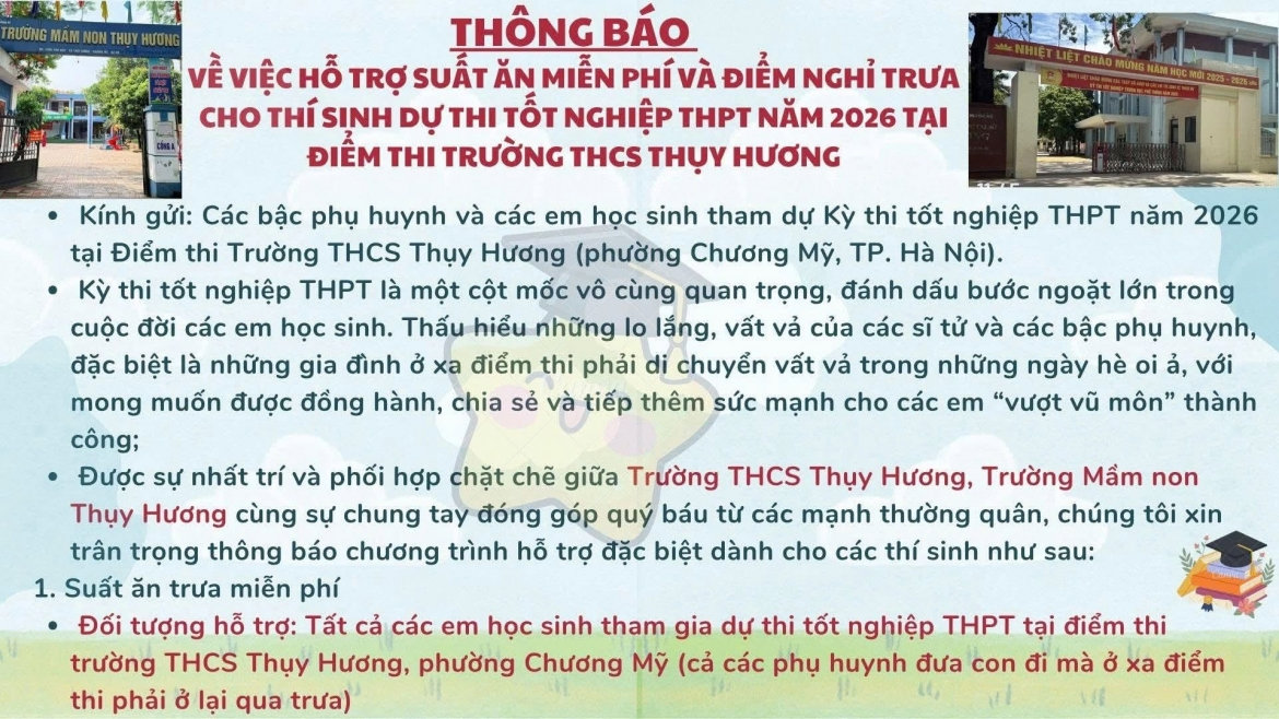 Điểm thi hà nội dự kiến chuẩn bị 500 suất cơm, đón sĩ tử nghỉ trưa hình ảnh 2 Diem thi ha noi du kien chuan bi 500 suat com, don si tu nghi trua hinh anh 2