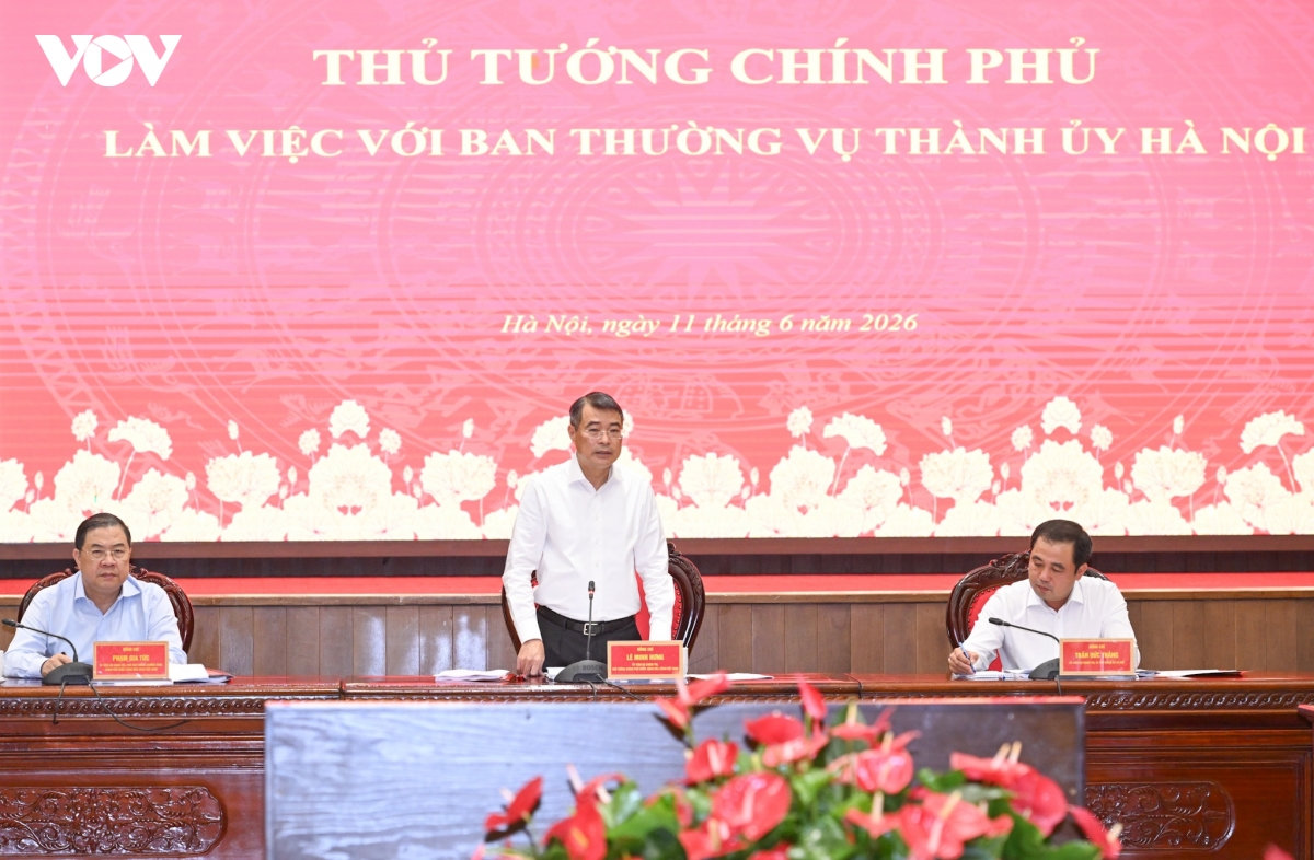 thủ tướng lê minh hưng làm việc với ban thường vụ thành ủy hà nội hình ảnh 2 thu tuong le minh hung lam viec voi ban thuong vu thanh uy ha noi hinh anh 2