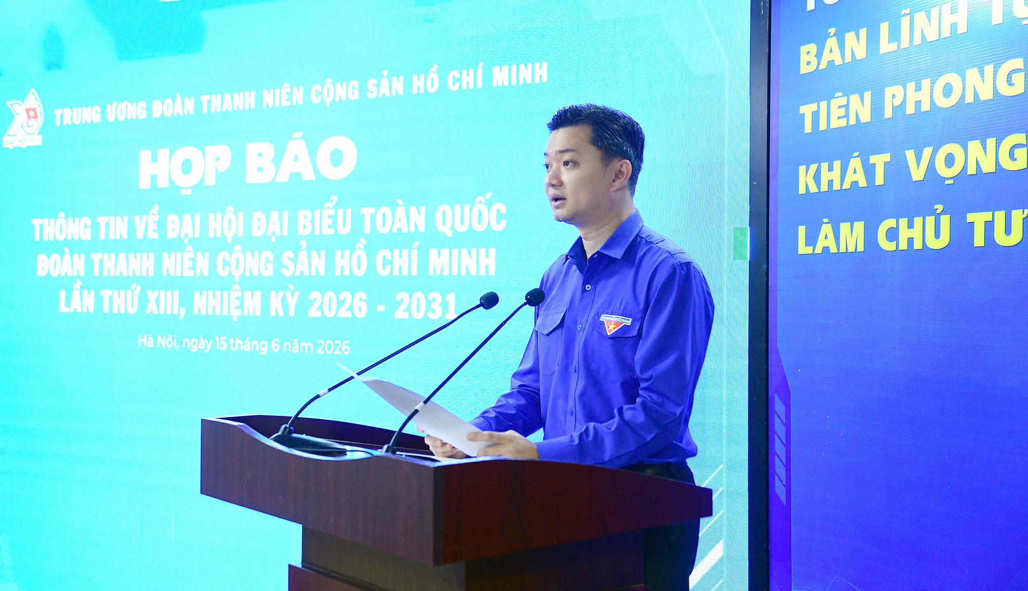 Anh Nguyễn Minh Triết phát biểu tại chương trình. (Ảnh: Xuân Tùng)