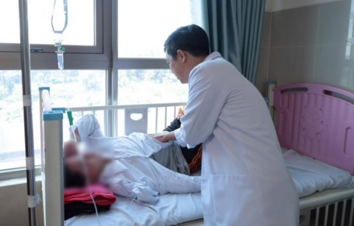 Bệnh nhân điều trị tại Bệnh viện Đa khoa Tiền Giang. (Ảnh: BV Đa khoa Tiền Giang)
