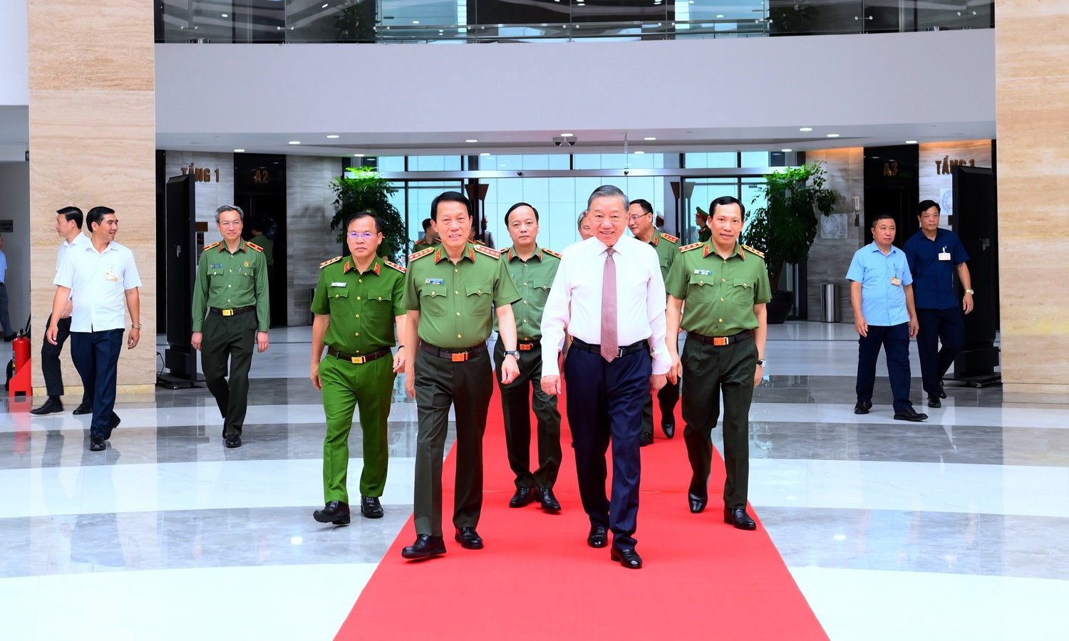 Tổng Bí thư, Chủ tịch nước Tô Lâm đến dự Hội nghị Đảng ủy Công an Trung ương. (Ảnh: Bộ Công an)