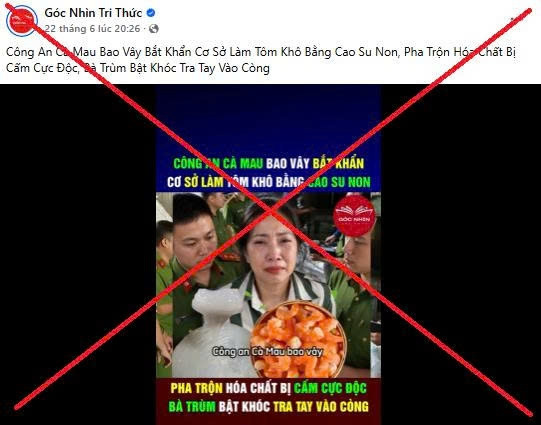 cà mau bác tin thất thiệt về việc sản xuất tôm khô bằng cao su non hình ảnh 1 ca mau bac tin that thiet ve viec san xuat tom kho bang cao su non hinh anh 1
