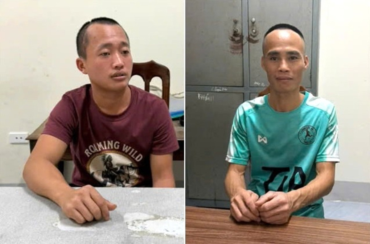 Lê Văn Đại và Phạm Văn Ánh. (Ảnh: Công an Nghệ An)