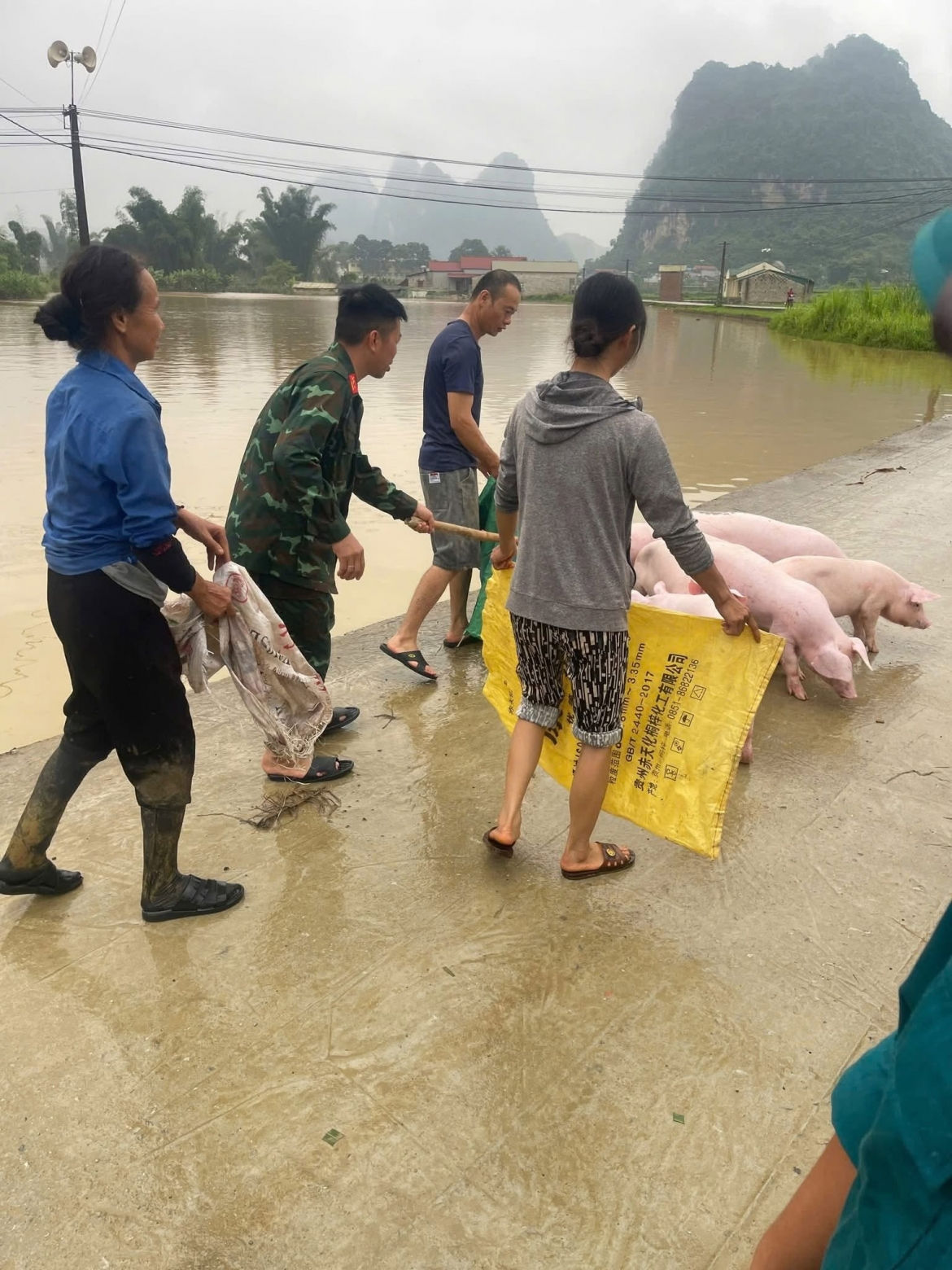 quan doi kip thoi ho tro nguoi dan trong mua lu o cao bang hinh anh 2