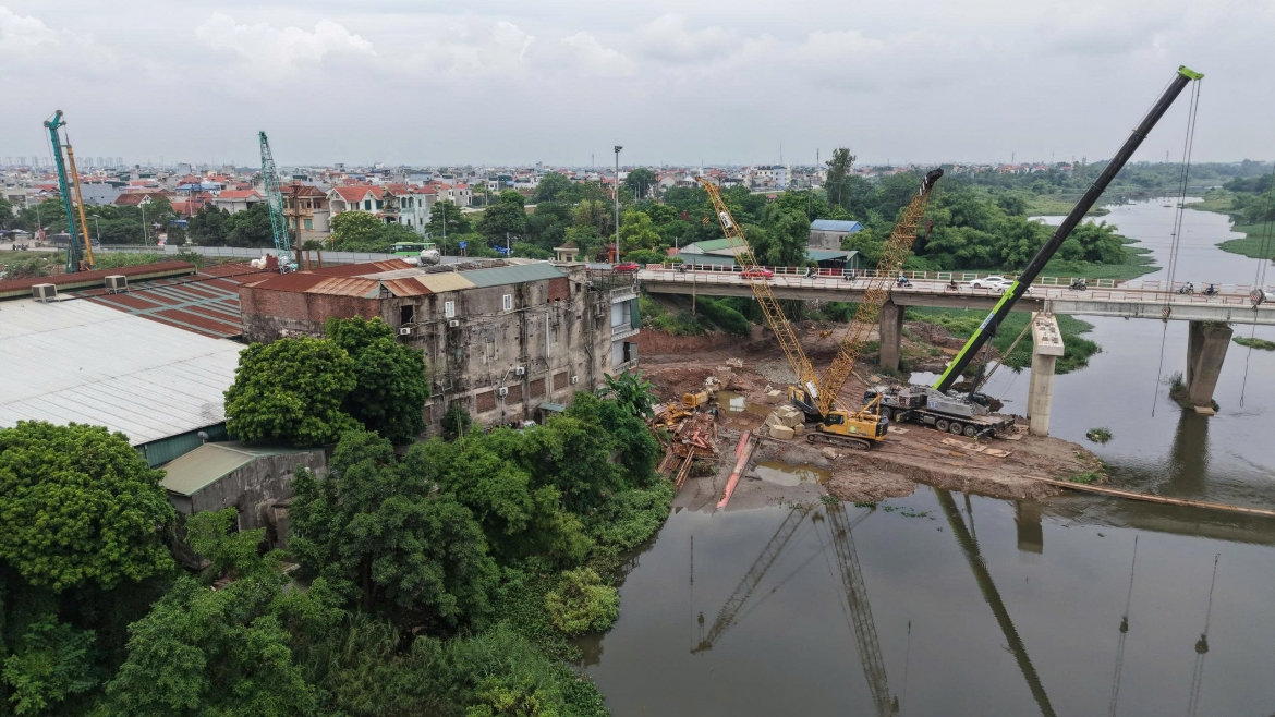 tien do cau mai linh tren quoc lo 6 tang toc xoa diem nghen cua ngo tay ha noi hinh anh 11