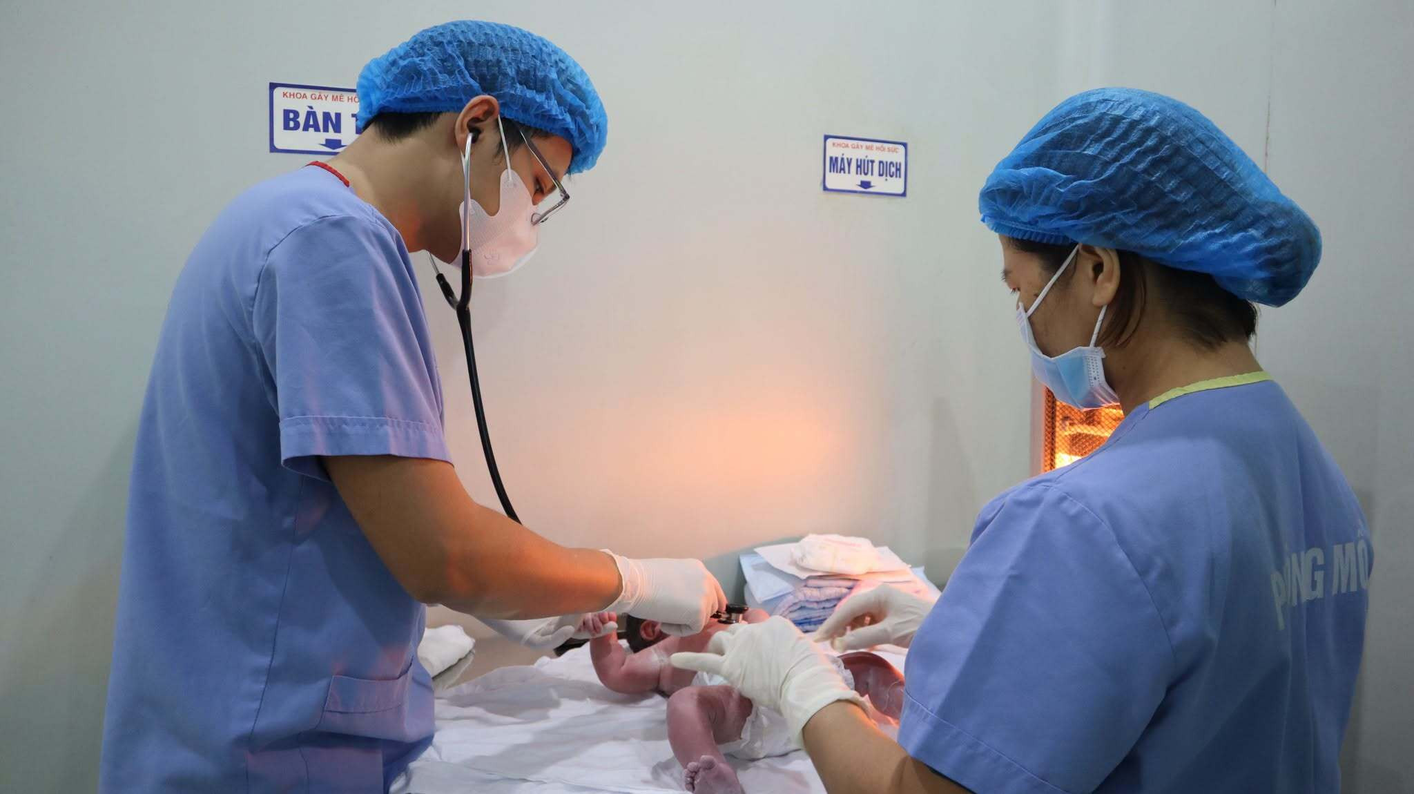 Em bé chào đời an toàn, khỏe mạnh (Ảnh: TTYT khu vực Thanh Thủy)