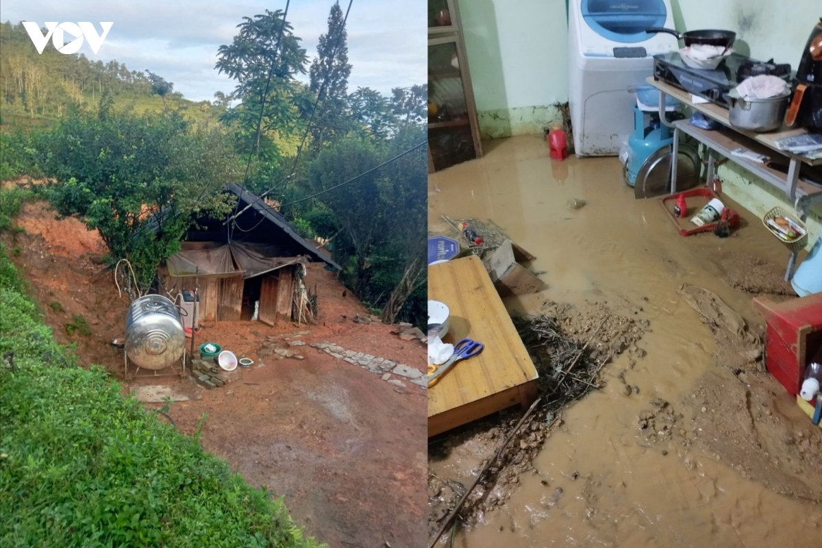 mua dong lam dat da tran vao nha dan va nhieu tuyen duong o lao cai hinh anh 1