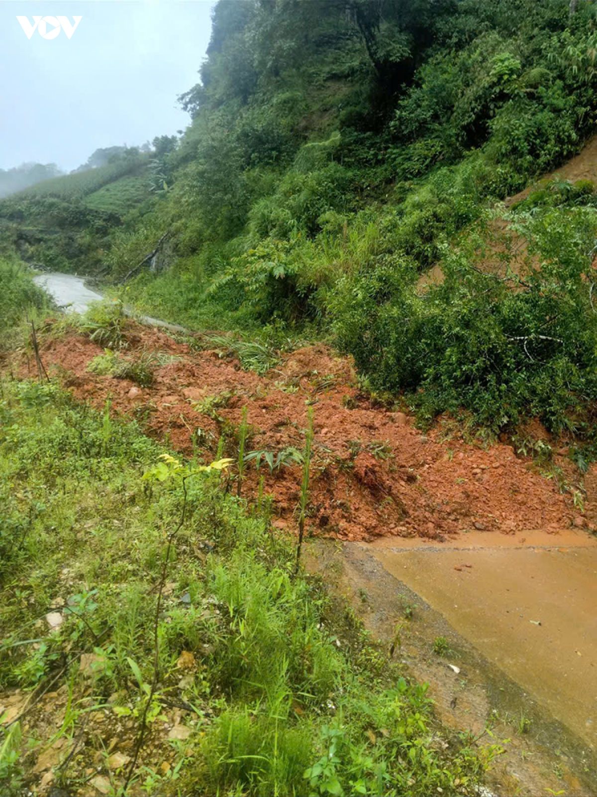 mua lon chia cat nhieu tuyen duong o muong khuong, tinh lao cai hinh anh 1