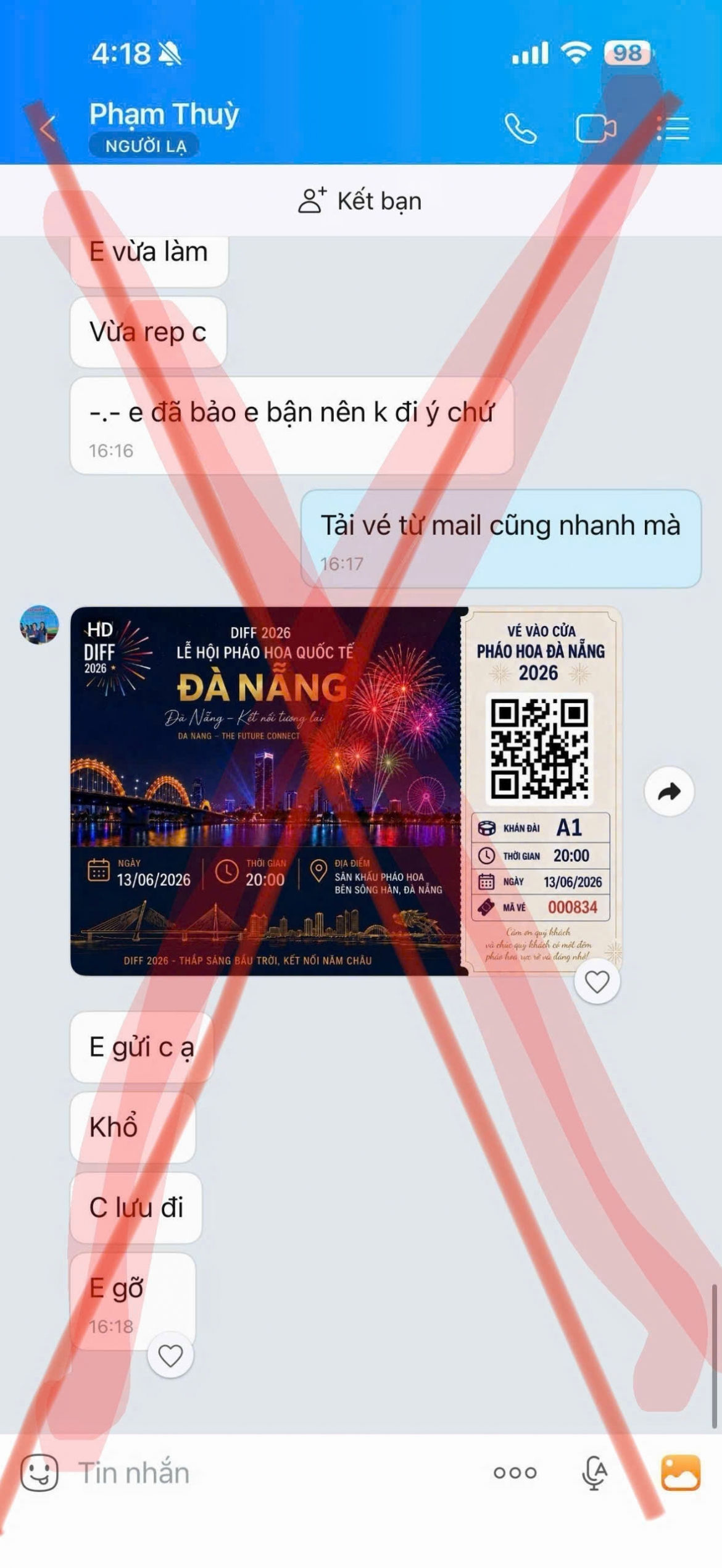 lợi dụng lễ hội pháo hoa Đà nẵng để lừa đảo chiếm đoạt tài sản hình ảnh 2 loi dung le hoi phao hoa Da nang de lua dao chiem doat tai san hinh anh 2