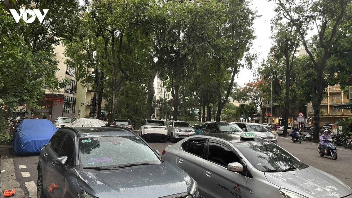 tai dien chiem long duong lam bai do xe tai nhieu tuyen pho ha noi hinh anh 3
