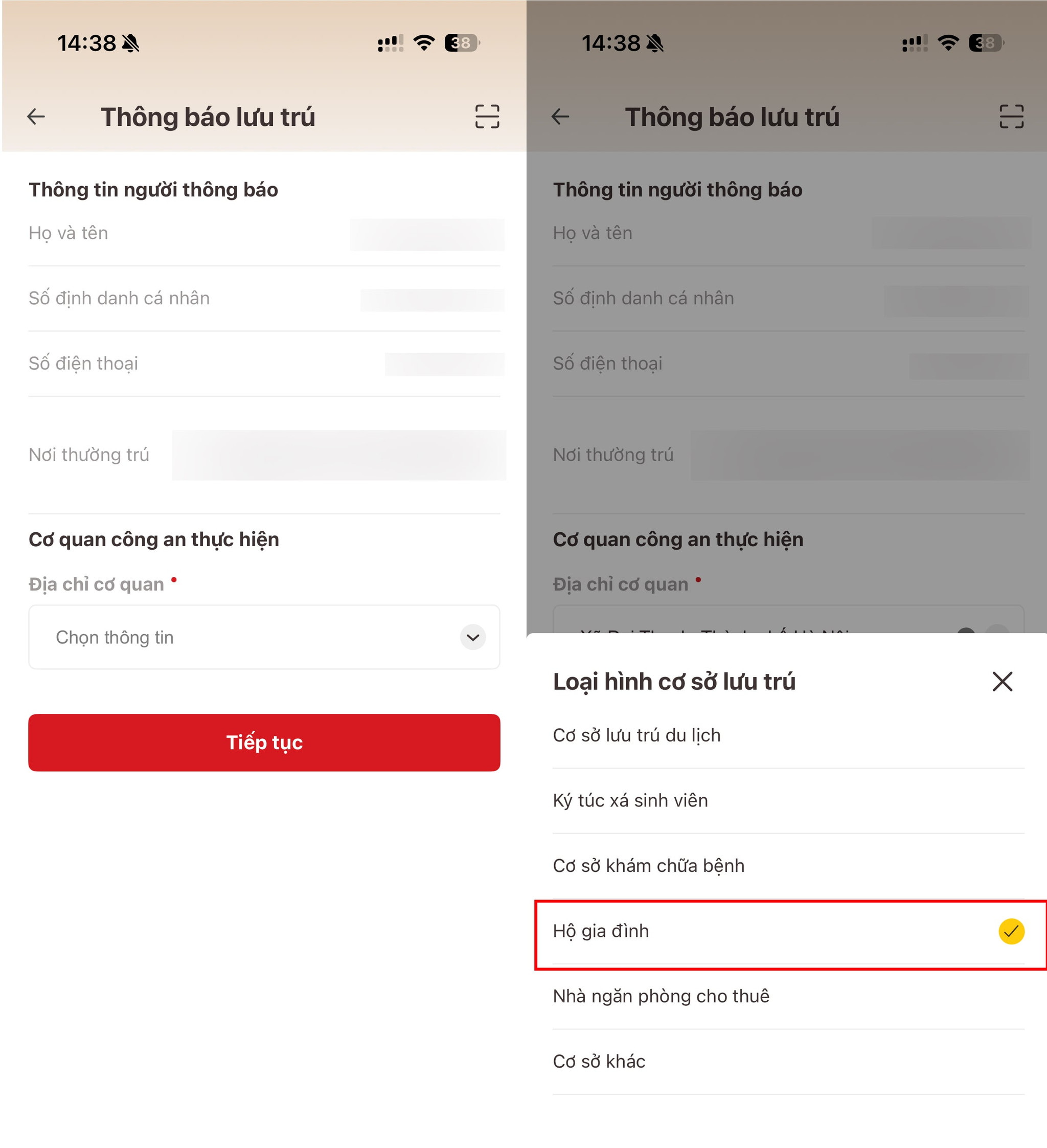 Bước 3: Nhập các mục thông tin theo yêu cầu của hệ thống. Những nội dung có đánh dấu * màu đỏ là bắt buộc khai báo. Tại bước này, ở mục