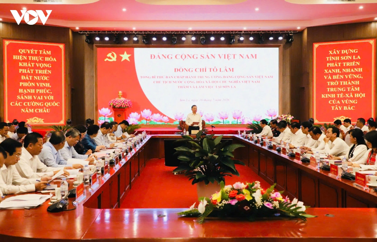 tổng bí thư, chủ tịch nước tô lâm làm việc với ban thường vụ tỉnh uỷ sơn la hình ảnh 2 tong bi thu, chu tich nuoc to lam lam viec voi ban thuong vu tinh uy son la hinh anh 2