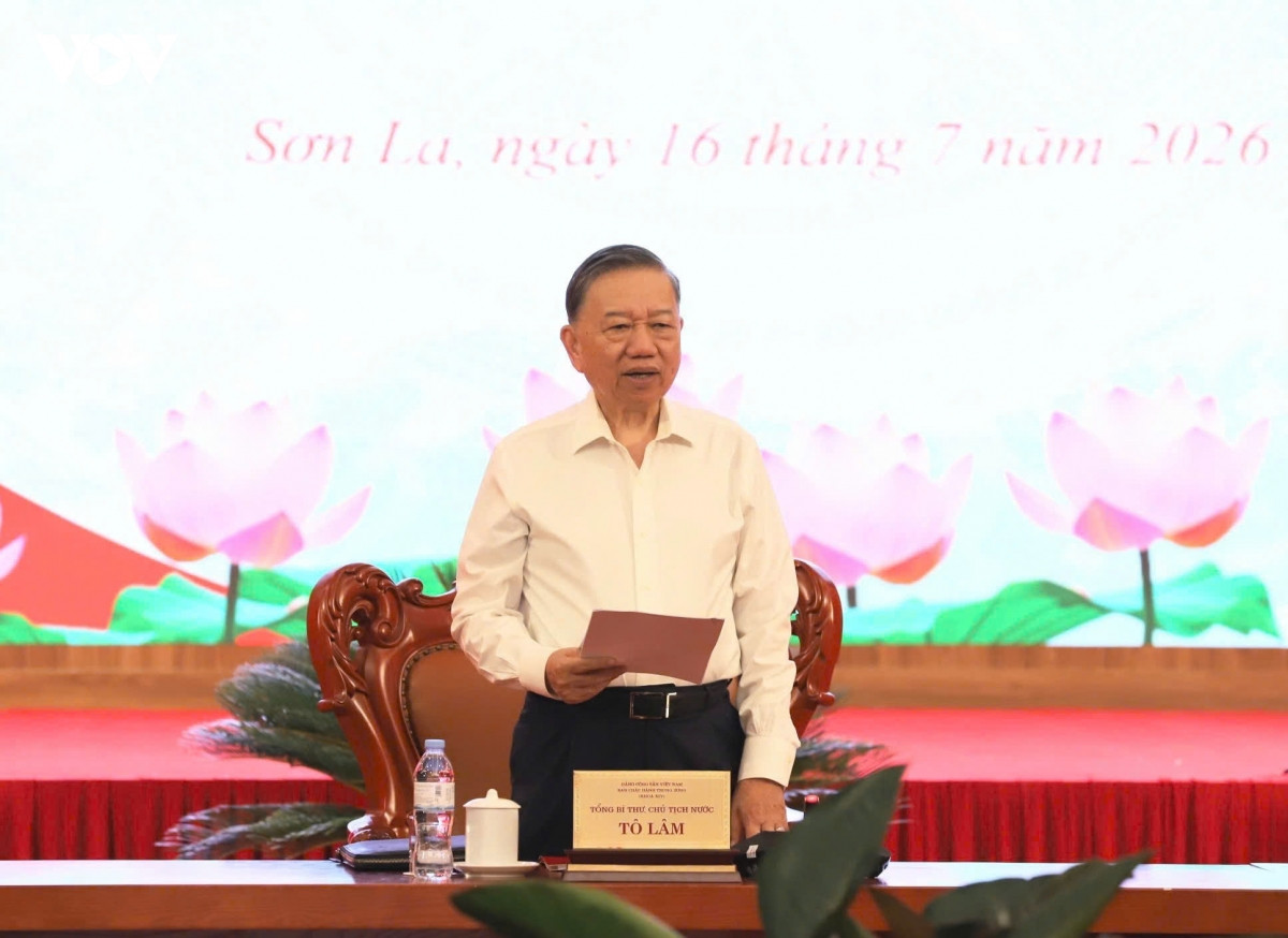tổng bí thư, chủ tịch nước tô lâm làm việc với ban thường vụ tỉnh uỷ sơn la hình ảnh 1 tong bi thu, chu tich nuoc to lam lam viec voi ban thuong vu tinh uy son la hinh anh 1