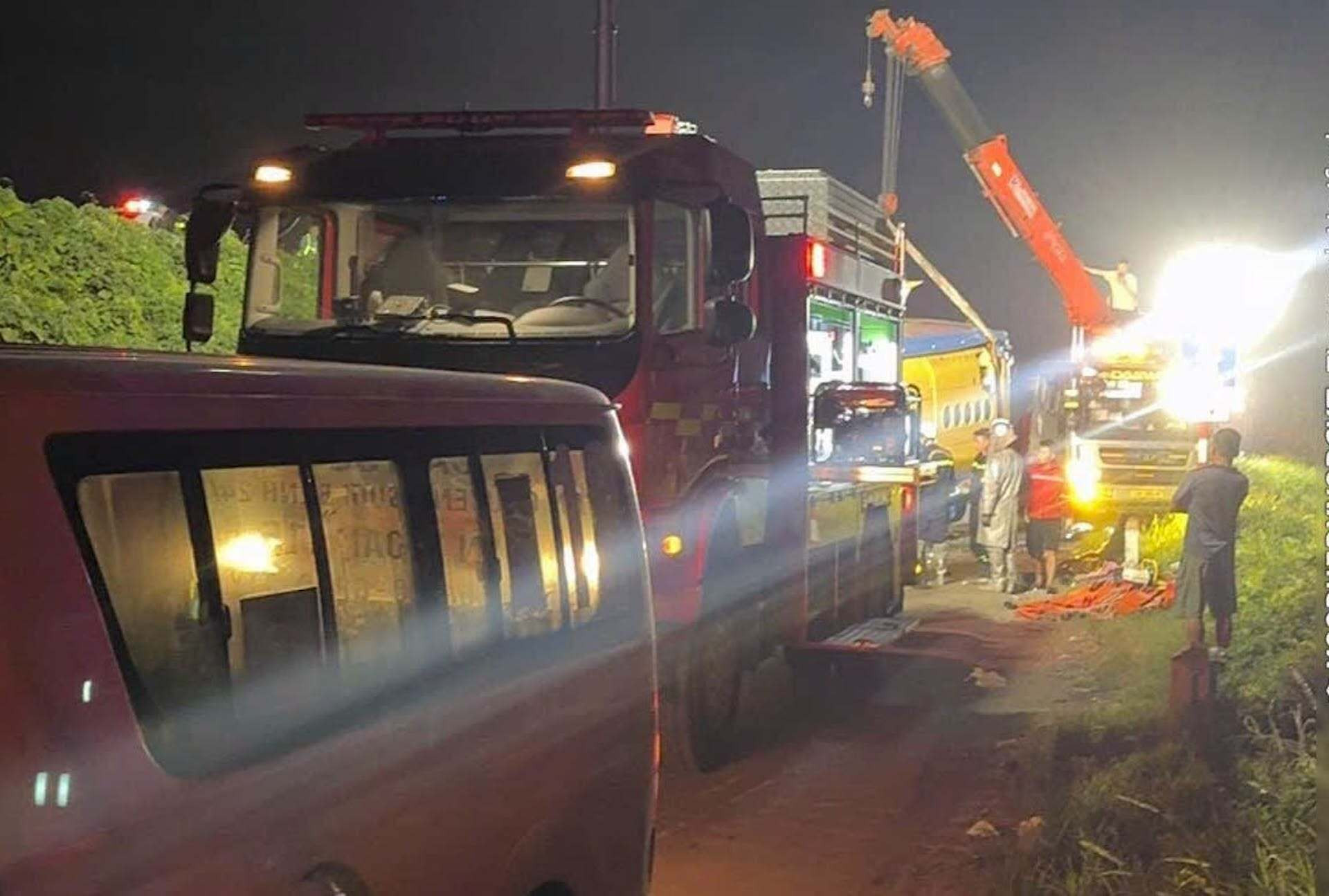 Hiện trường vụ tai nạn. (Ảnh: Phạm Quốc Việt)