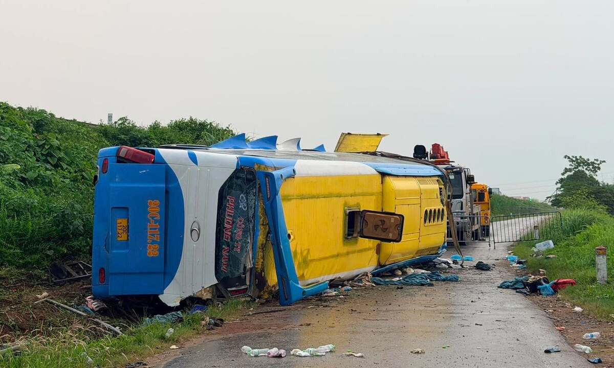 Hiện trường vụ tai nạn.