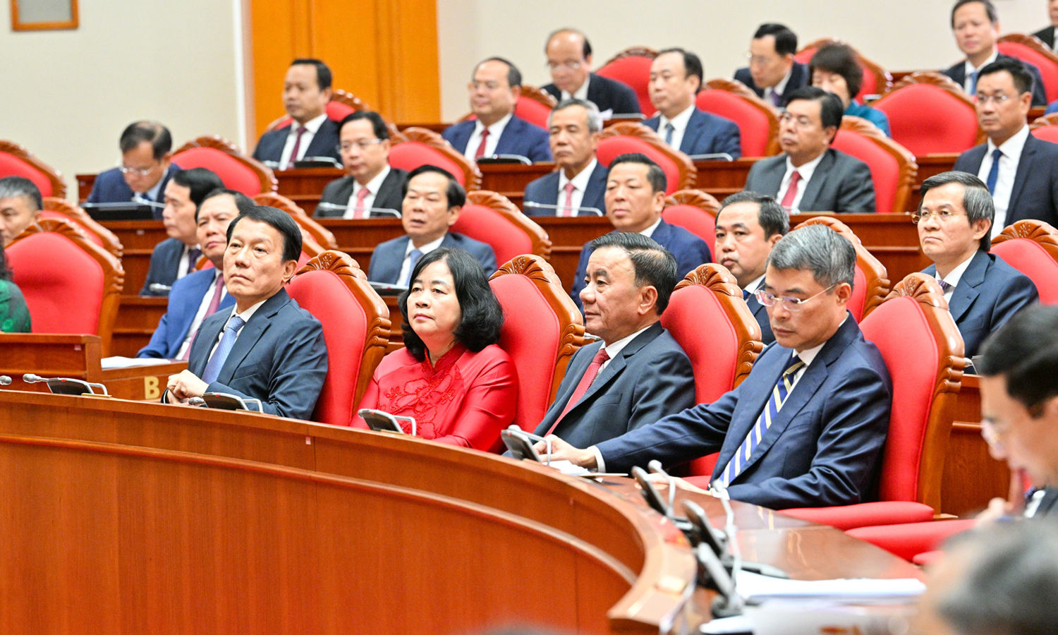 Các đại biểu dự phiên bế mạc Hội nghị Trung ương 3. (Ảnh: Cổng TTĐT Đảng Cộng sản Việt Nam)