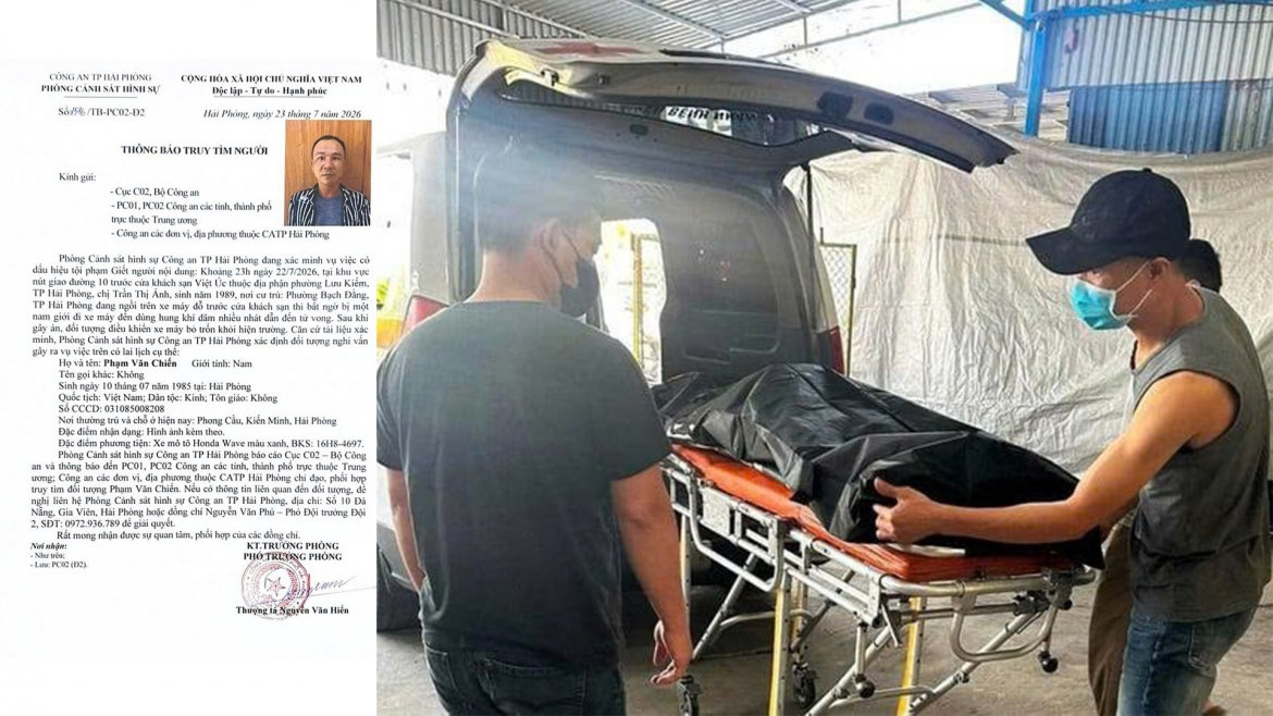 hải phòng truy tìm nghi phạm đâm người phụ nữ tử vong trước khách sạn hình ảnh 1 hai phong truy tim nghi pham dam nguoi phu nu tu vong truoc khach san hinh anh 1